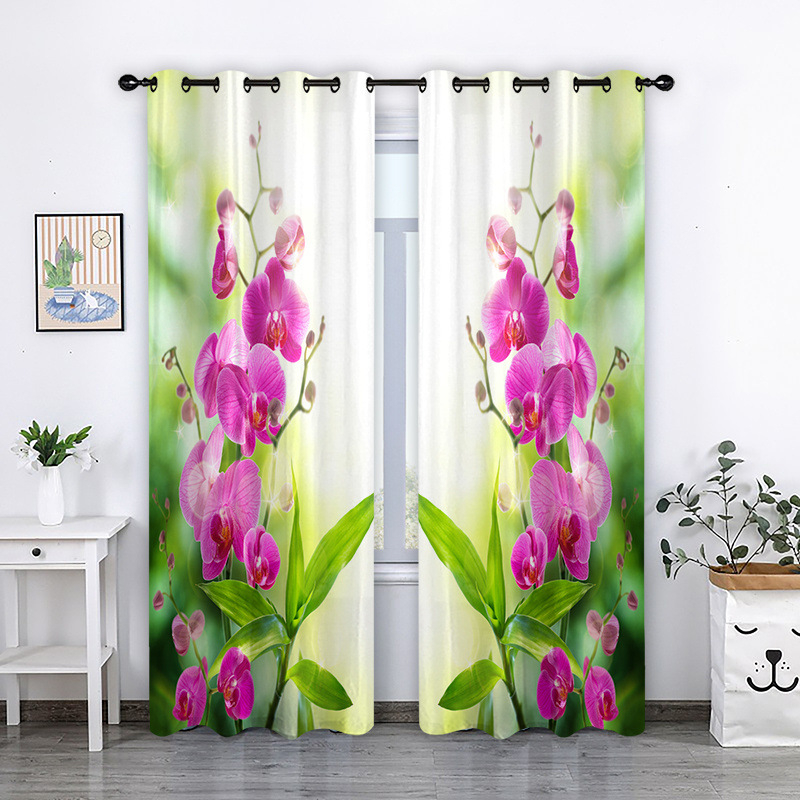 3D digitális nyomtatott függöny – poliészter 80/20 keverék, nyomtatási folyamat, félig árnyékoló 40–70%, minta: nyomtatás