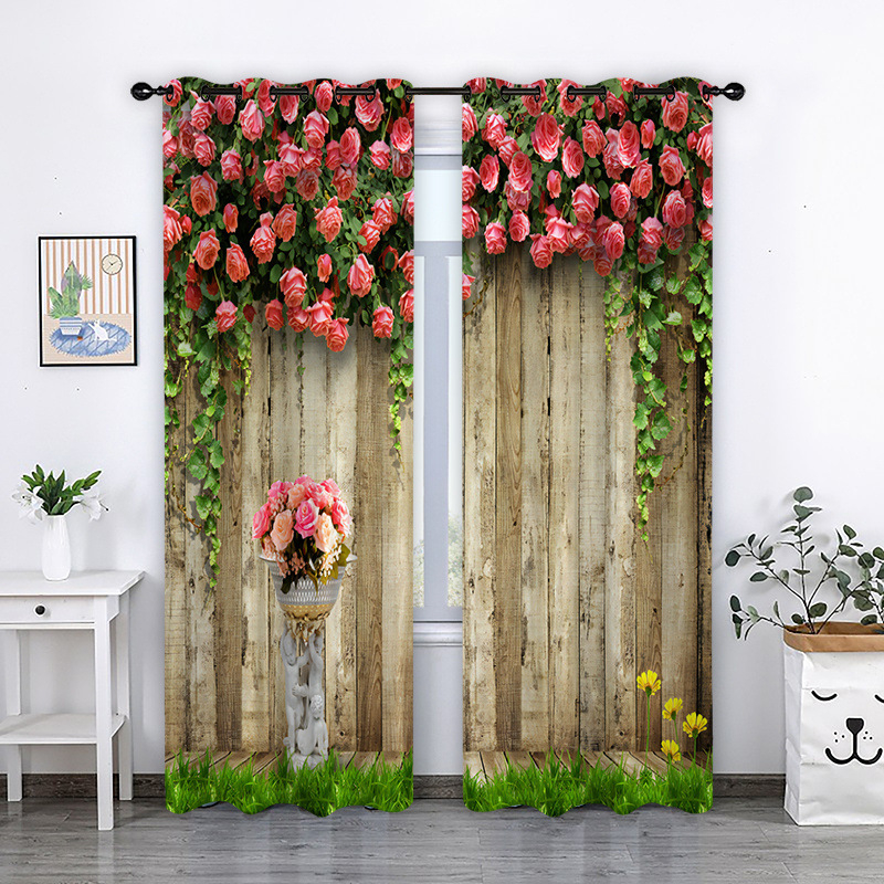 3D digitális nyomtatott függöny – poliészter 80/20 keverék, nyomtatási folyamat, félig árnyékoló 40–70%, minta: nyomtatás