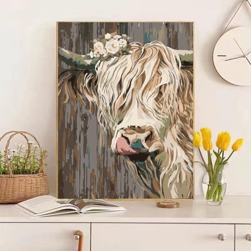 DROFE Frameless DIY цифрова маслена картина – пейзаж, модерен и опростен стил; за хол, спалня и кабинет; персонализиране налично; наличност 99999