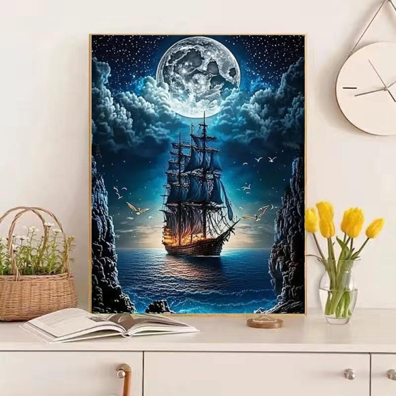 DROFE Frameless DIY цифрова маслена картина – пейзаж, модерен и опростен стил; за хол, спалня и кабинет; персонализиране налично; наличност 99999