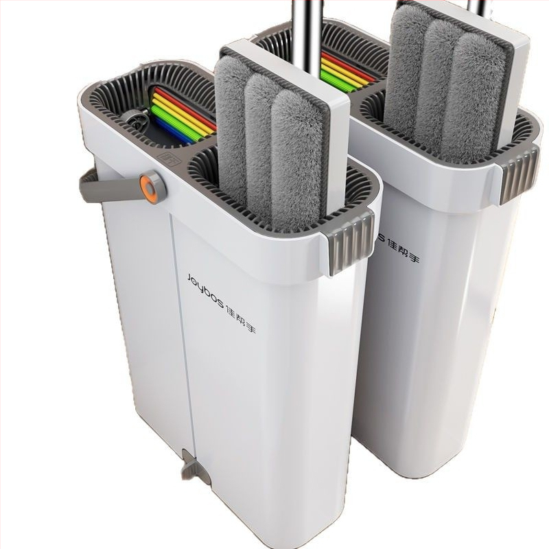 Flat Mop με αυτόματο στύψιμο – ράβδος από ανοξείδωτο ατσάλι, ανυψωτική ράβδος με πλαστική πλάκα, 2 kg χωρητικότητα φορτίου, εξάτμιση νερού 80–90%, μηχανισμός στύψιματος με ρόλο