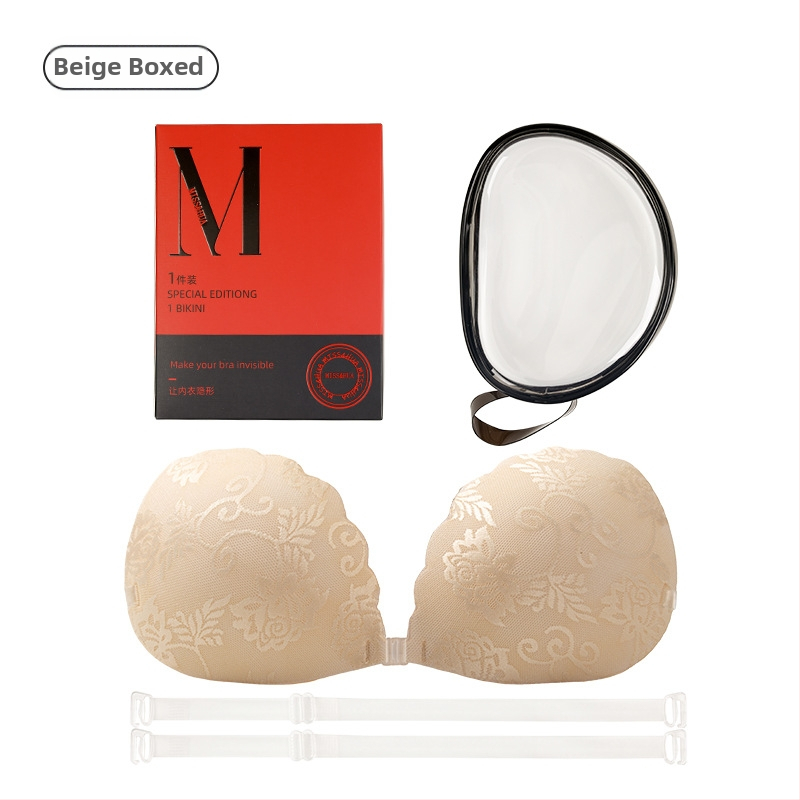 Νάιλον δαντελένια αυτοκόλλητα για το στήθος, Push-Up, τετράφυλλο σχήμα, λεπτά και διαπνέοντα, αόρατα