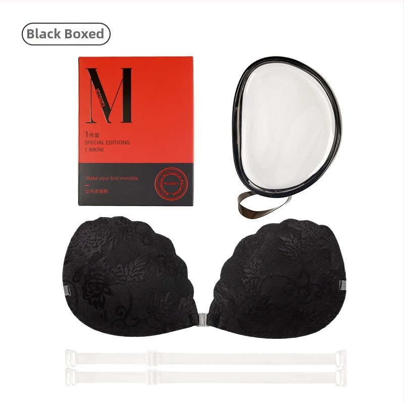 Νάιλον δαντελένια αυτοκόλλητα για το στήθος, Push-Up, τετράφυλλο σχήμα, λεπτά και διαπνέοντα, αόρατα