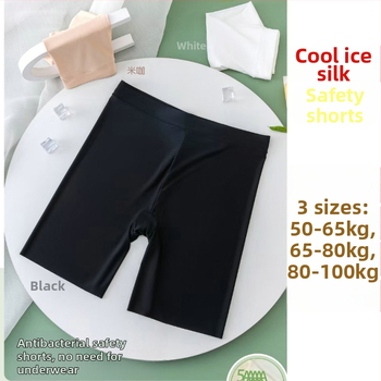 Shorturi Ice Silk de siguranță pentru vară – Plain Weave, talie medie, protecție împotriva expunerii