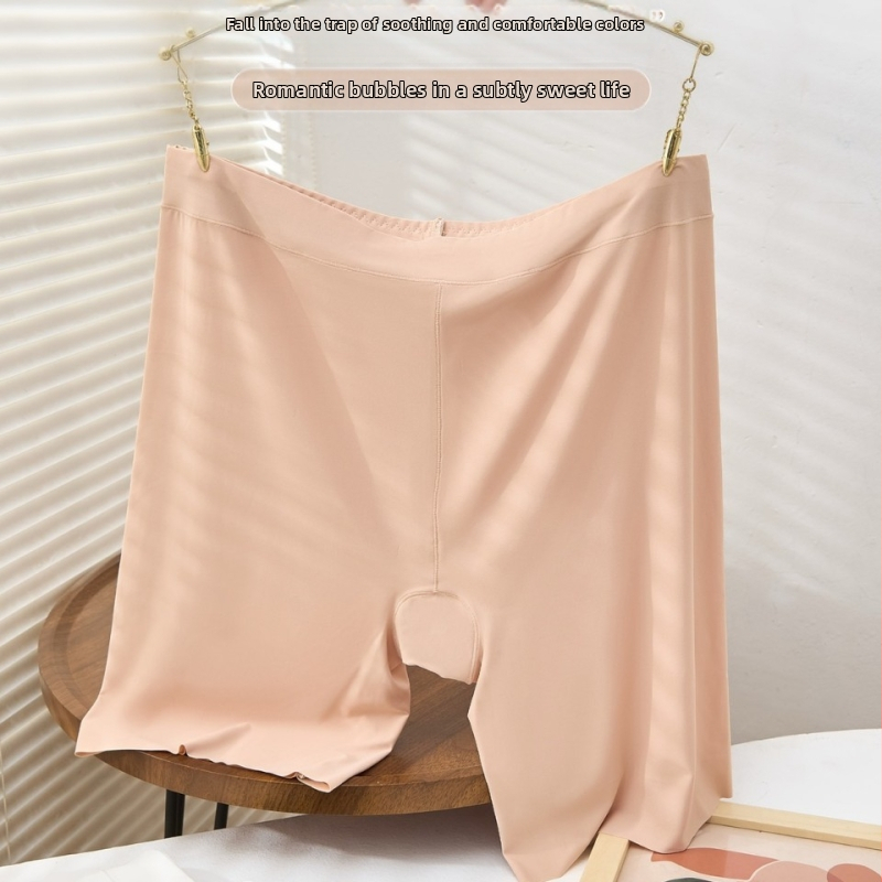 Ice Silk безопасни дамски къси панталони за лято – Plain weave, среден талия, защита срещу изпъкване