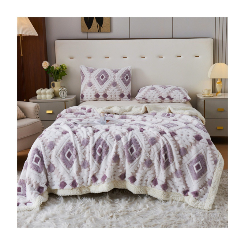 Poliészter plüss takaró, csíkos minta, nyári szezon, modern minimalista stílus, 740 g