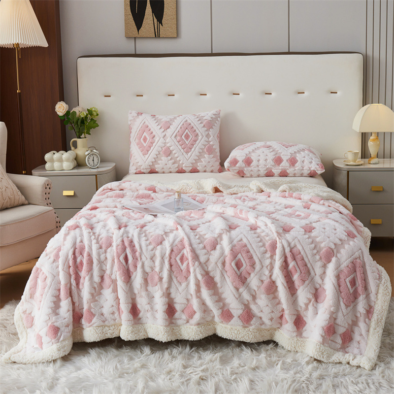 Poliészter plüss takaró, csíkos minta, nyári szezon, modern minimalista stílus, 740 g