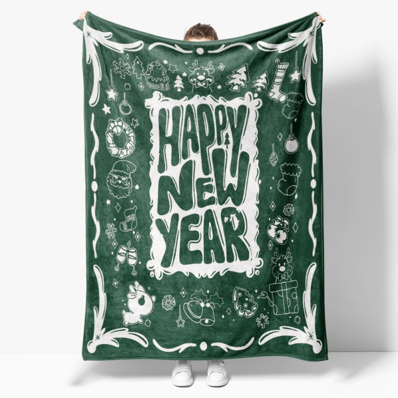 Flanel pléd geometriai mintával, testreszabható (Poliészter • súly 300–500 g • Tavasz és ősz)