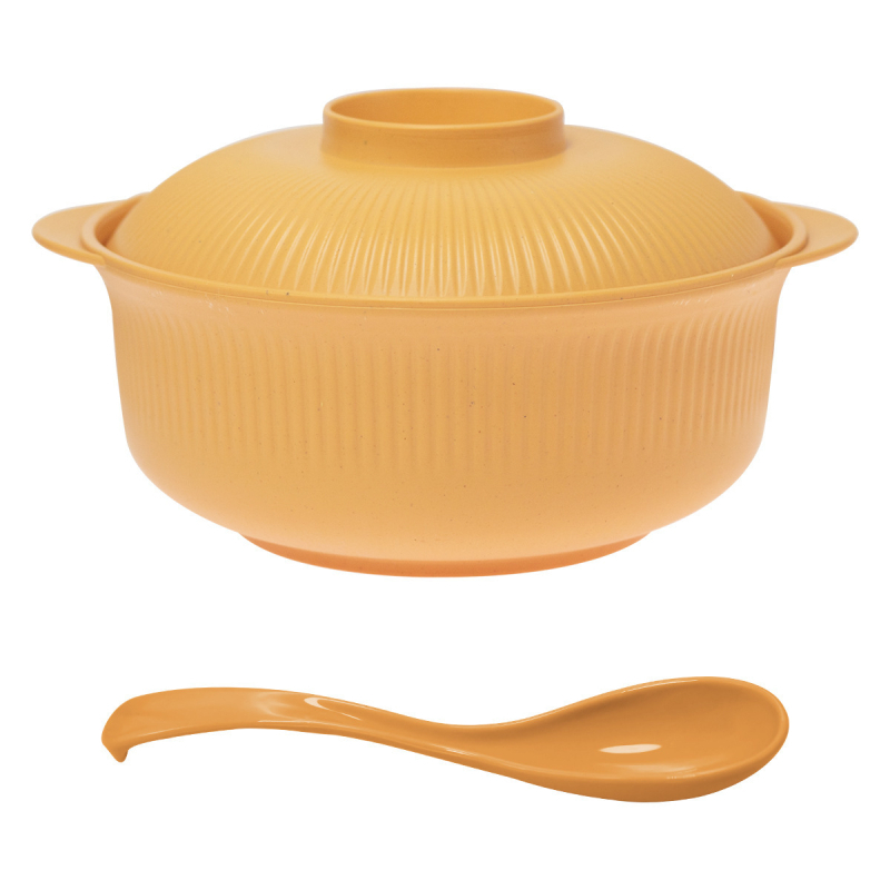 Μπόλ για στιγμιαίες νούντλες, από ίνες σίτου, κατάλληλο για φούρνο μικροκυμάτων, στρογγυλό, μοντέρνος μινιμαλιστικός σχεδιασμός