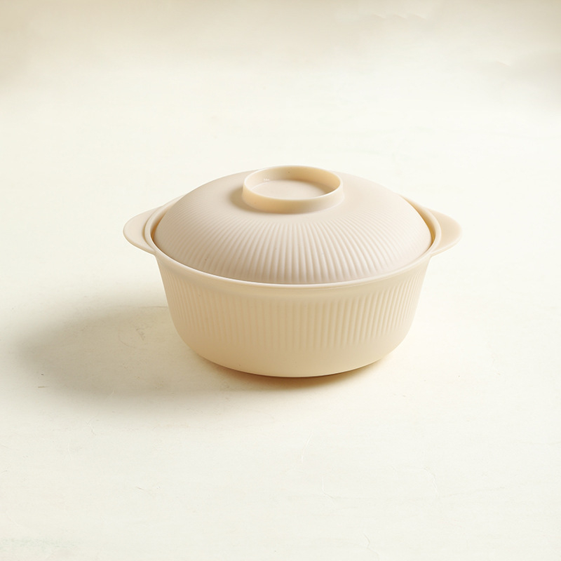 Μπόλ για στιγμιαίες νούντλες, από ίνες σίτου, κατάλληλο για φούρνο μικροκυμάτων, στρογγυλό, μοντέρνος μινιμαλιστικός σχεδιασμός