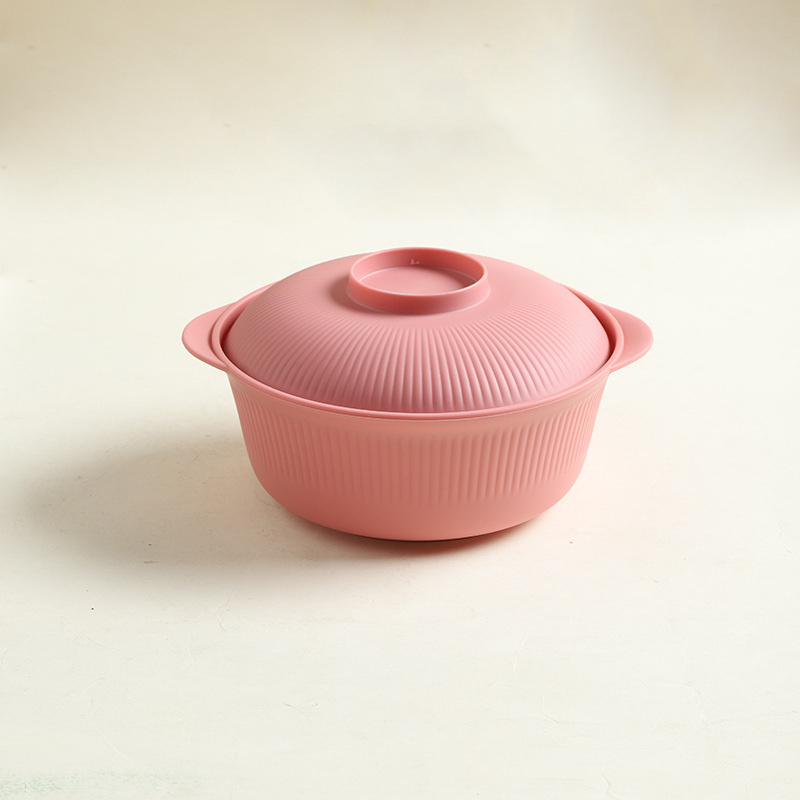 Μπόλ για στιγμιαίες νούντλες, από ίνες σίτου, κατάλληλο για φούρνο μικροκυμάτων, στρογγυλό, μοντέρνος μινιμαλιστικός σχεδιασμός