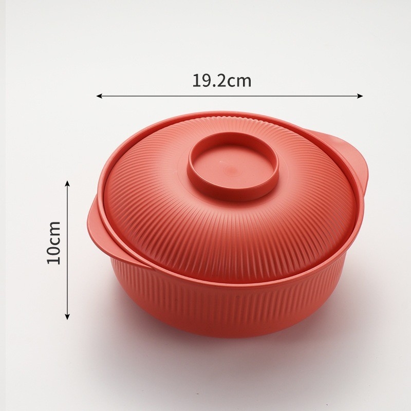 Μπόλ για στιγμιαίες νούντλες, από ίνες σίτου, κατάλληλο για φούρνο μικροκυμάτων, στρογγυλό, μοντέρνος μινιμαλιστικός σχεδιασμός