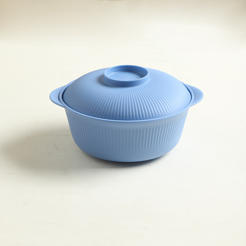 Μπόλ για στιγμιαίες νούντλες, από ίνες σίτου, κατάλληλο για φούρνο μικροκυμάτων, στρογγυλό, μοντέρνος μινιμαλιστικός σχεδιασμός