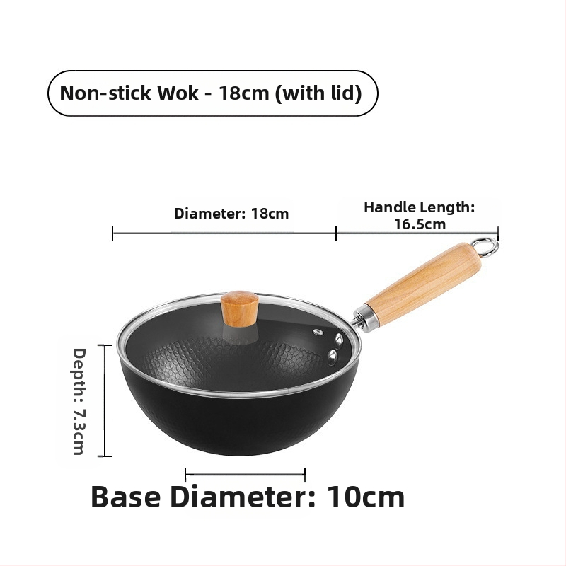 Μίνι γουόκ από σφυρήλατο σίδερο, με ένα πάτο, βάθος 8 εκ, γυάλινο καπάκι