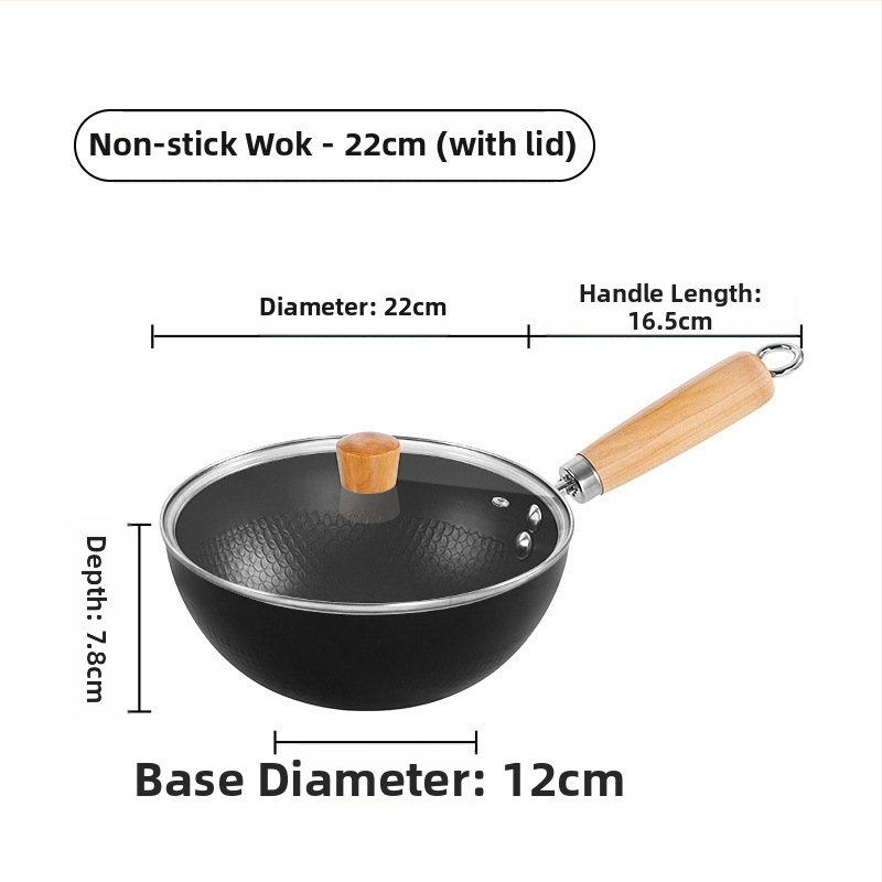 Μίνι γουόκ από σφυρήλατο σίδερο, με ένα πάτο, βάθος 8 εκ, γυάλινο καπάκι