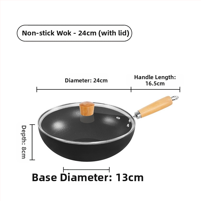 Μίνι γουόκ από σφυρήλατο σίδερο, με ένα πάτο, βάθος 8 εκ, γυάλινο καπάκι