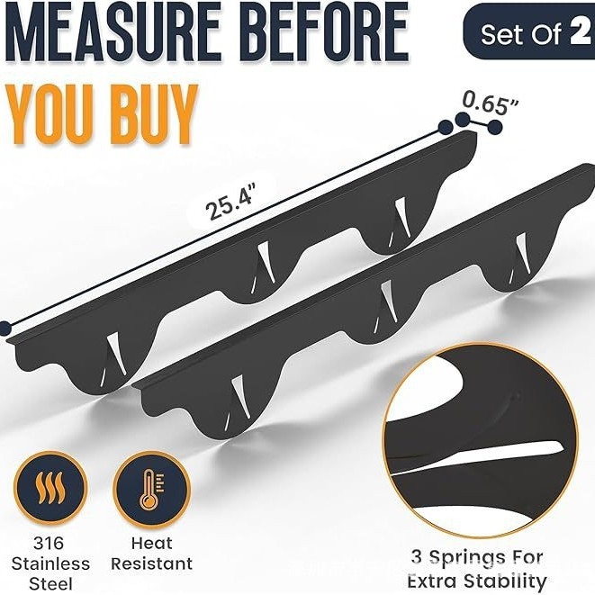 Κάλυμμα κενών ανάμεσα σε φούρνο και πάγκου από ανοξείδωτο χάλυβα, μοντέλο K-04, εγκατάσταση με πίεση, 270 g
