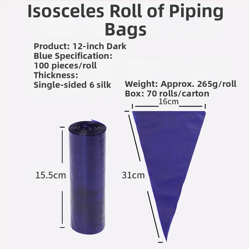 Yulong LDPE vienkartinė dekoravimo maišelis – kremui dekoruoti, pakuotė 22 vnt./ritė arba 50 vnt./ritė