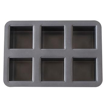 Μορφή τοστ με καπάκι, τετράγωνη, 6 θήκες, από ανθρακούχο χάλυβα, αντικολλητικό, μάρκα Japanese cotta