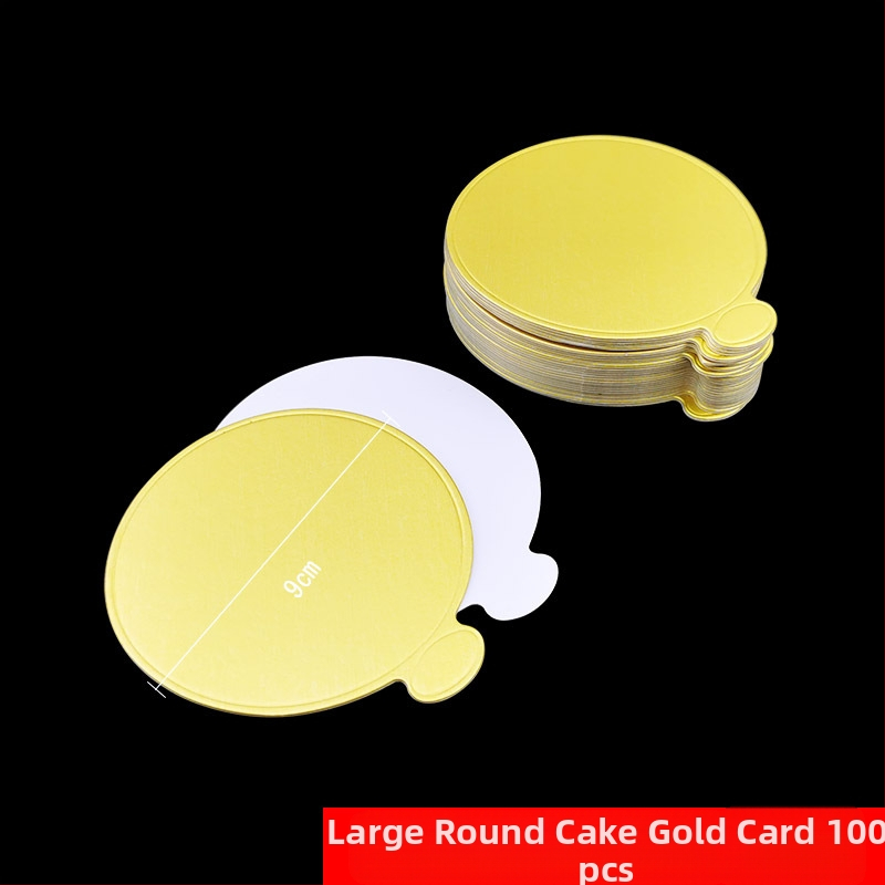 Τριγωνική βάση μούς για κέικ, χαρτόνι τροφίμου λευκό, 350 g/m², χρυσό επίχρισμα, χαρτί ψησίματος, μοντέρνο μινιμαλιστικό στυλ.