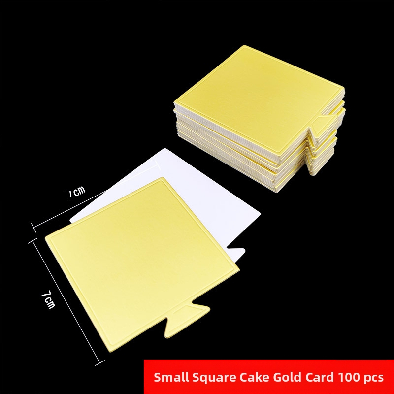 Τριγωνική βάση μούς για κέικ, χαρτόνι τροφίμου λευκό, 350 g/m², χρυσό επίχρισμα, χαρτί ψησίματος, μοντέρνο μινιμαλιστικό στυλ.