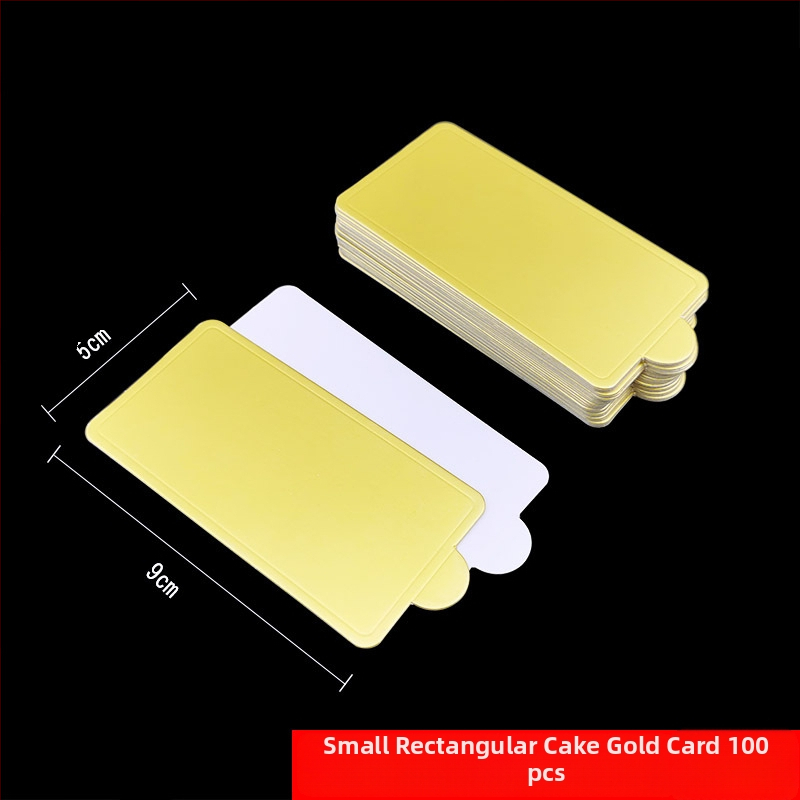 Τριγωνική βάση μούς για κέικ, χαρτόνι τροφίμου λευκό, 350 g/m², χρυσό επίχρισμα, χαρτί ψησίματος, μοντέρνο μινιμαλιστικό στυλ.