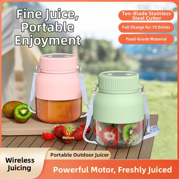 Sultims spaudžiantis puodelis su įmontuota baterija, 18000 rpm, penkių ašmenų peilis, talpa 400 ml, vidinis indas iš PC maistinės plastiko