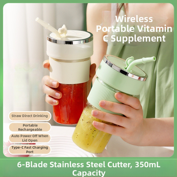 Sultims spaudžiantis puodelis su įmontuota baterija, 18000 rpm, penkių ašmenų peilis, talpa 400 ml, vidinis indas iš PC maistinės plastiko