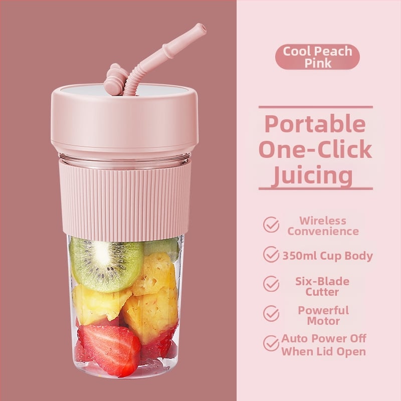 Sultims spaudžiantis puodelis su įmontuota baterija, 18000 rpm, penkių ašmenų peilis, talpa 400 ml, vidinis indas iš PC maistinės plastiko