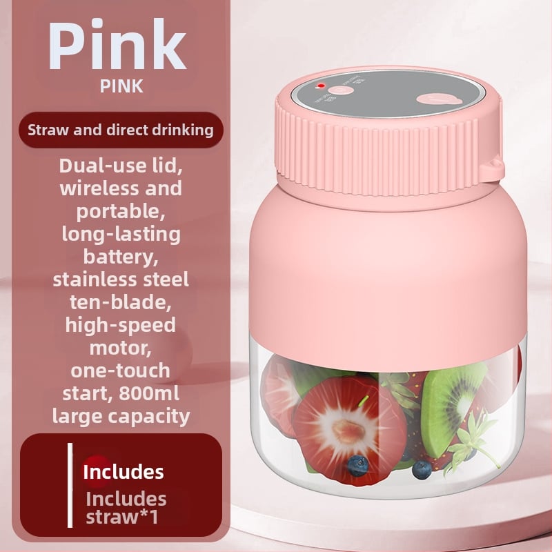 Sultims spaudžiantis puodelis su įmontuota baterija, 18000 rpm, penkių ašmenų peilis, talpa 400 ml, vidinis indas iš PC maistinės plastiko