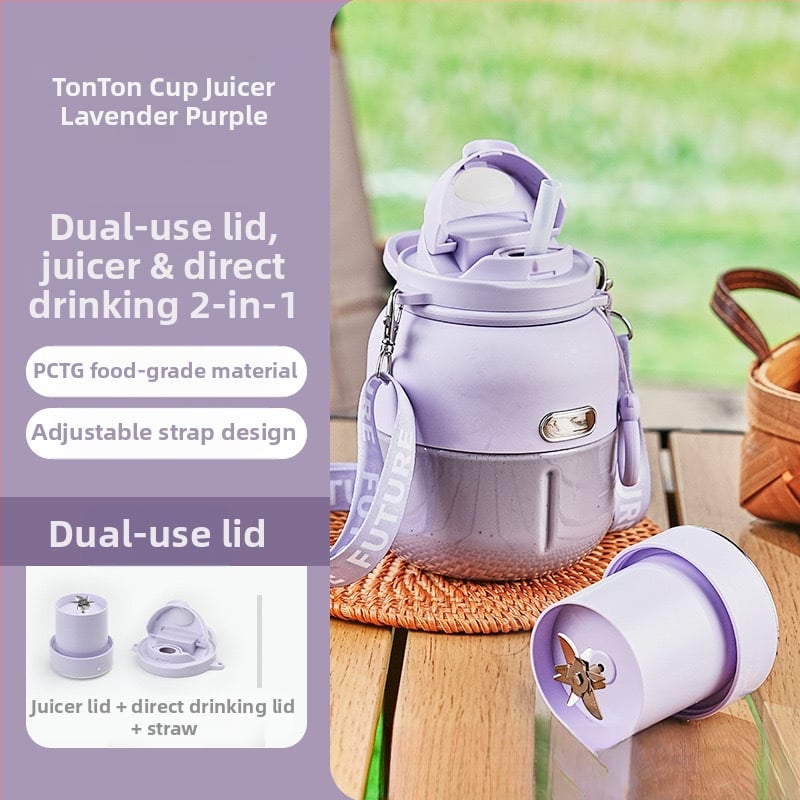 Sultims spaudžiantis puodelis su įmontuota baterija, 18000 rpm, penkių ašmenų peilis, talpa 400 ml, vidinis indas iš PC maistinės plastiko