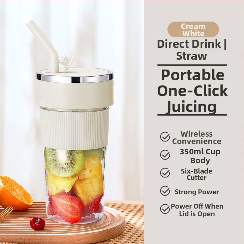 Sultims spaudžiantis puodelis su įmontuota baterija, 18000 rpm, penkių ašmenų peilis, talpa 400 ml, vidinis indas iš PC maistinės plastiko