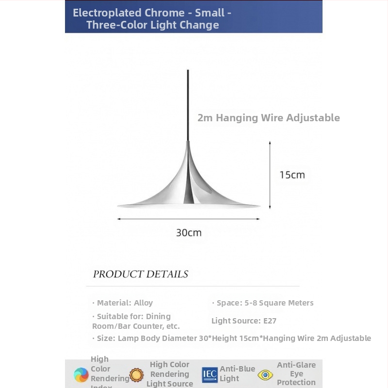 Полилей от ковано желязо с LED осветление, 1 светлинен източник, 220V, за ресторанти