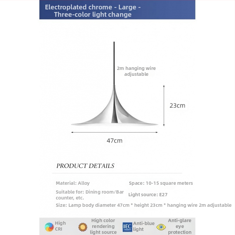 Полилей от ковано желязо с LED осветление, 1 светлинен източник, 220V, за ресторанти