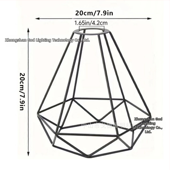 Μεταλλικός αμπαζούρ λαμπτήρα σε σχήμα κλουβιού — από μέταλλο, κατάλληλος για εσωτερικούς χώρους ξενοδοχείων και καφέ, παραμετροποιήσιμος, καταγωγή Zhongshan