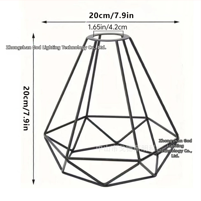 Железен клетъчен абажур за лампа — метал, подходящ за хотели и кафета, с възможност за персонализация, произход Zhongshan