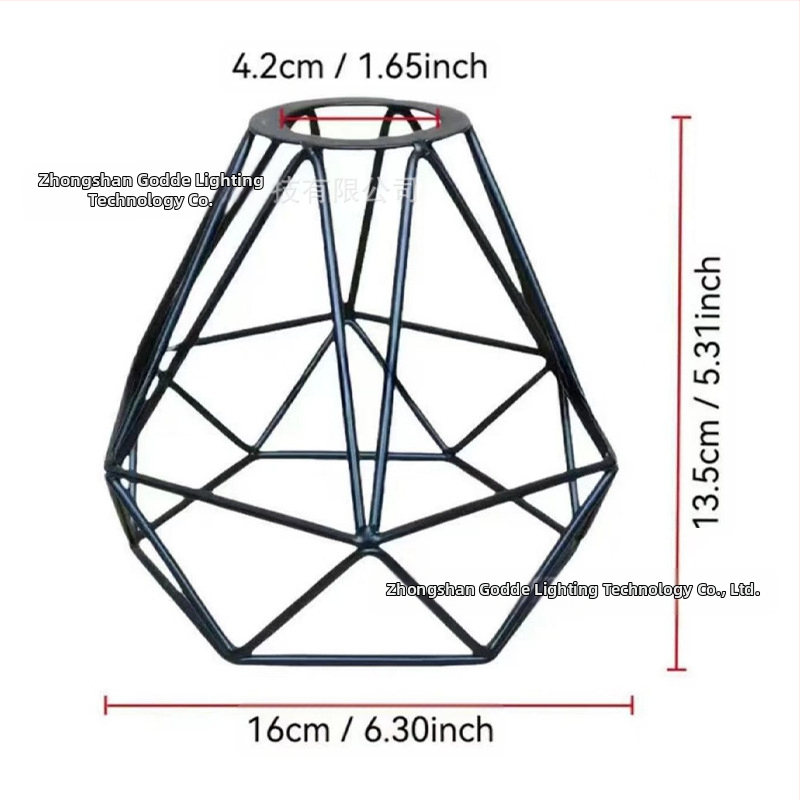 Μεταλλικός αμπαζούρ λαμπτήρα σε σχήμα κλουβιού — από μέταλλο, κατάλληλος για εσωτερικούς χώρους ξενοδοχείων και καφέ, παραμετροποιήσιμος, καταγωγή Zhongshan
