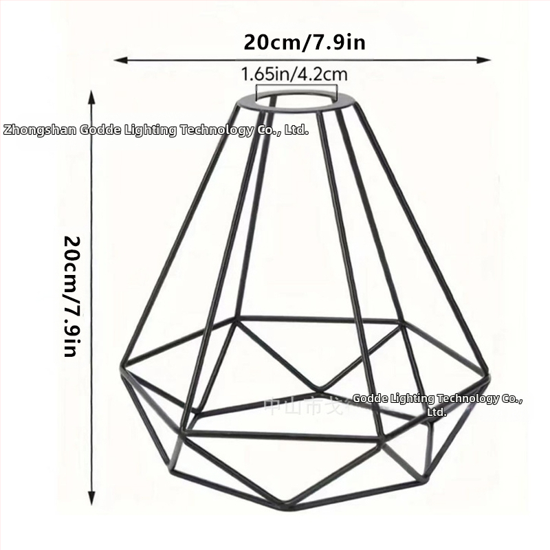 Μεταλλικός αμπαζούρ λαμπτήρα σε σχήμα κλουβιού — από μέταλλο, κατάλληλος για εσωτερικούς χώρους ξενοδοχείων και καφέ, παραμετροποιήσιμος, καταγωγή Zhongshan