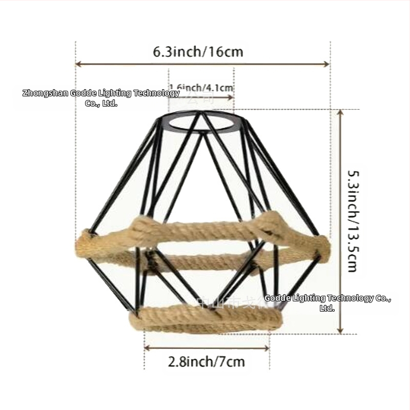 Μεταλλικός αμπαζούρ λαμπτήρα σε σχήμα κλουβιού — από μέταλλο, κατάλληλος για εσωτερικούς χώρους ξενοδοχείων και καφέ, παραμετροποιήσιμος, καταγωγή Zhongshan