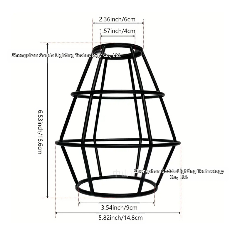 Μεταλλικός αμπαζούρ λαμπτήρα σε σχήμα κλουβιού — από μέταλλο, κατάλληλος για εσωτερικούς χώρους ξενοδοχείων και καφέ, παραμετροποιήσιμος, καταγωγή Zhongshan
