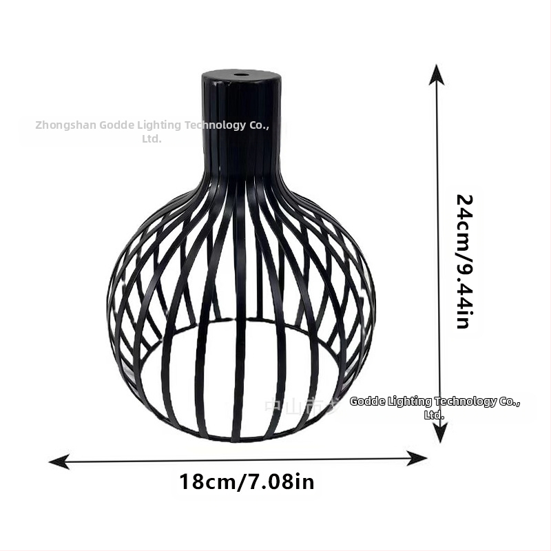 Μεταλλικός αμπαζούρ λαμπτήρα σε σχήμα κλουβιού — από μέταλλο, κατάλληλος για εσωτερικούς χώρους ξενοδοχείων και καφέ, παραμετροποιήσιμος, καταγωγή Zhongshan