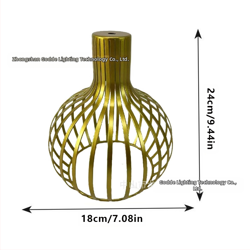 Μεταλλικός αμπαζούρ λαμπτήρα σε σχήμα κλουβιού — από μέταλλο, κατάλληλος για εσωτερικούς χώρους ξενοδοχείων και καφέ, παραμετροποιήσιμος, καταγωγή Zhongshan