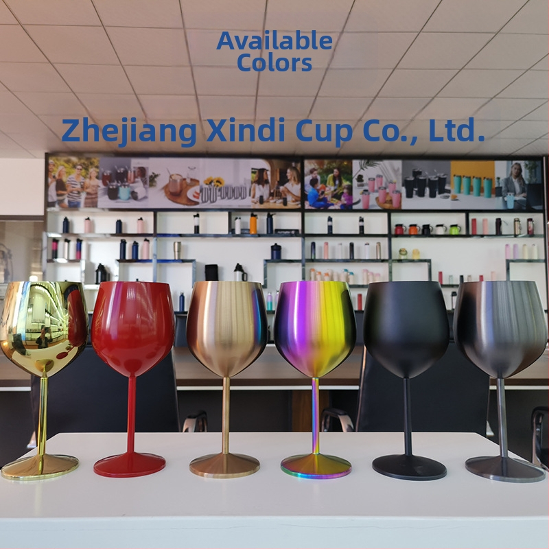 Еднослойна чаша за вино от неръждаема стомана, гоблет, луксозен ретро стил, печат на лого и персонализиране