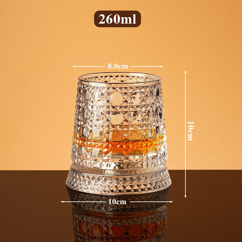 Pahar din cristal pentru vin și whisky, textură ciocanire, strat unic, cod produs 8866