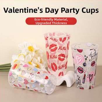 PP medžiagos šventinei vakarienei puodelis, cilindrinė forma, talpa 360 ml, festivalio raštas, prekės ženklas Zeno