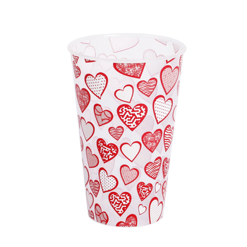 PP medžiagos šventinei vakarienei puodelis, cilindrinė forma, talpa 360 ml, festivalio raštas, prekės ženklas Zeno