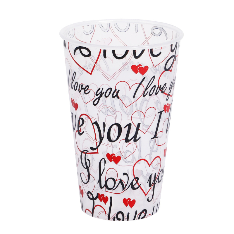 PP medžiagos šventinei vakarienei puodelis, cilindrinė forma, talpa 360 ml, festivalio raštas, prekės ženklas Zeno