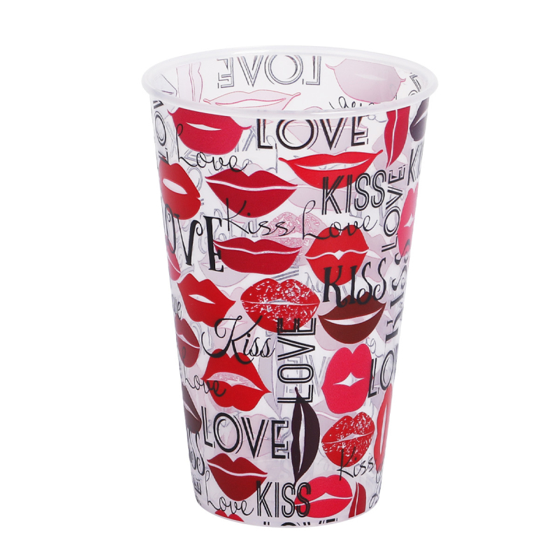 PP medžiagos šventinei vakarienei puodelis, cilindrinė forma, talpa 360 ml, festivalio raštas, prekės ženklas Zeno