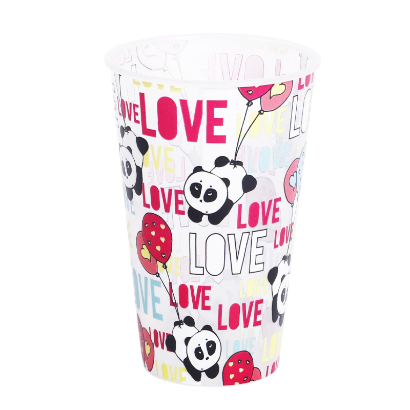 PP medžiagos šventinei vakarienei puodelis, cilindrinė forma, talpa 360 ml, festivalio raštas, prekės ženklas Zeno