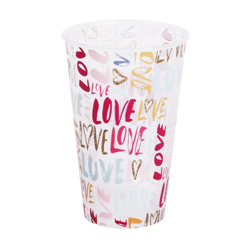 PP medžiagos šventinei vakarienei puodelis, cilindrinė forma, talpa 360 ml, festivalio raštas, prekės ženklas Zeno